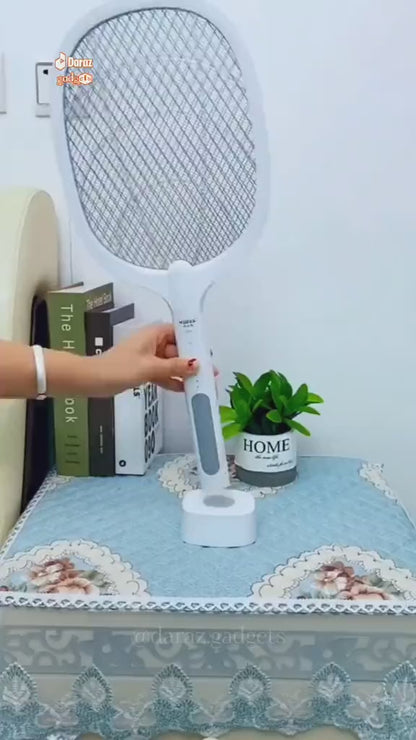 Rechargeable Mosquito Swatter with UV Light – 2-in-1 Electric Killer Racket